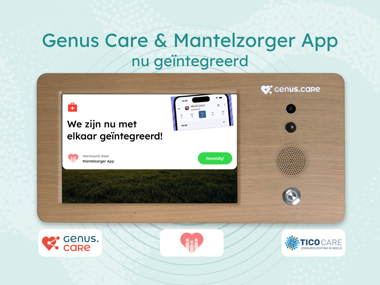 genuscare en mantelzorger app geintegreerd